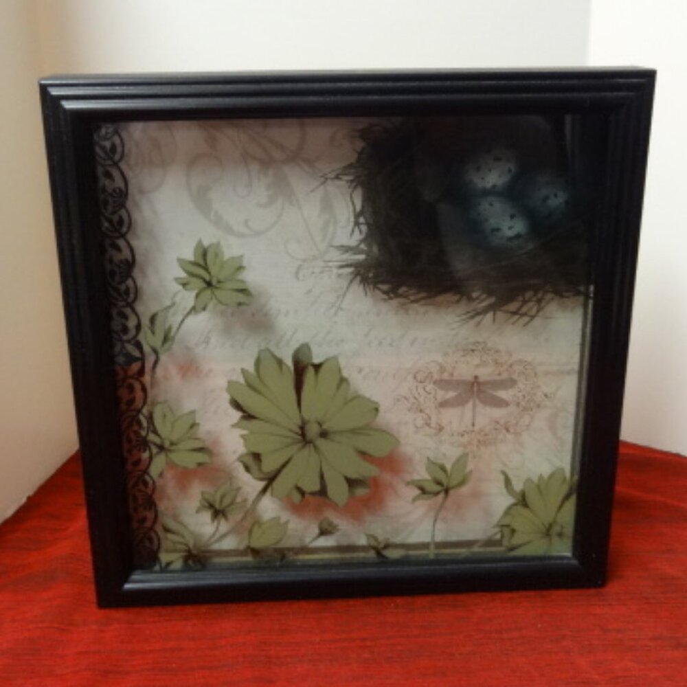 Pretty Artwork in Black Frame 9" x 9"